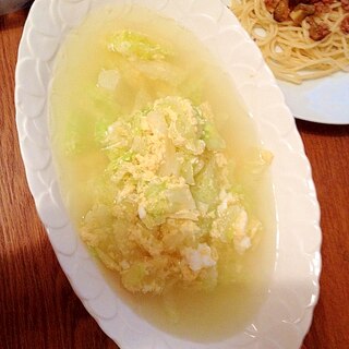 材料コレだけ！のキャベツスープ